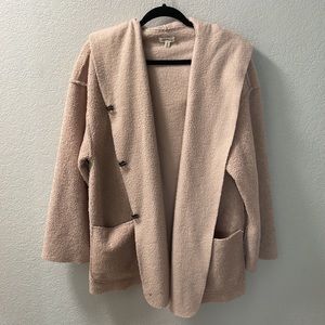 Max Studio Faux Shearling Jacket with Hood